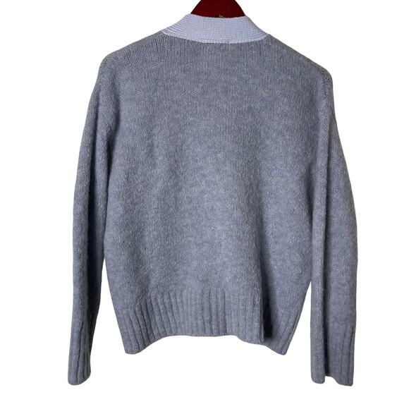 Forte Forte Stretch Brushed Wool Mohair Cardigan in Blue Ciel Sz 1 US S - Picture 3 of 9